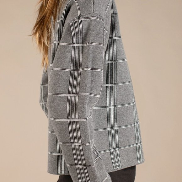 Grey Windowpane Sweater - Picture 10 of 10